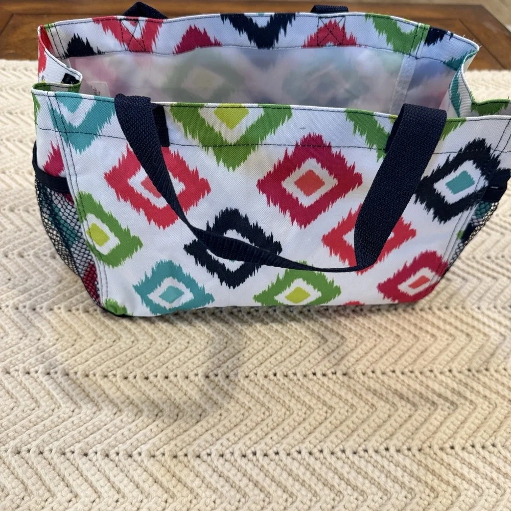Thirty One‎ All in One Organizer Candy Corners Multi Color Bright Small Tote Bag